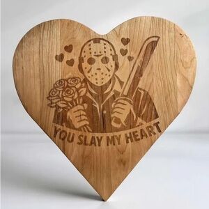 Jason Valentine’s Day Heart-Shaped Wooden Plaque with Engraving